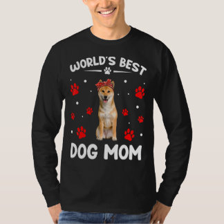 Camiseta Melhor Dia de as mães Shiba Inu Cachorro Mãe Engra