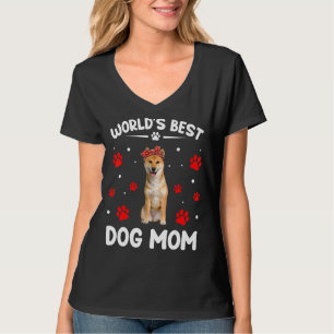 Camiseta Melhor Dia de as mães Shiba Inu Cachorro Mãe Engra