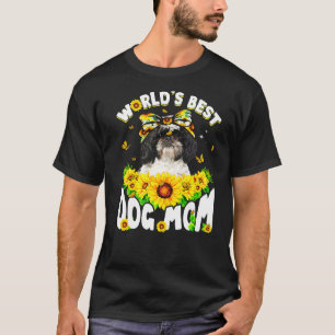 Camiseta Melhor Dia de as mães Shih Tzu Mãe Engraçado do Mu