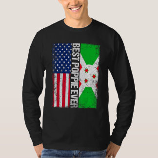 Camiseta Melhor Dia de os pais da Poppie Burundi Sinalizado