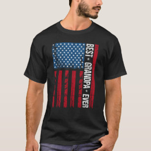 Camiseta Melhor Dia de os pais De Bandeira Do Vovô America