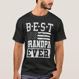 Camiseta Melhor Dia de os pais De Bandeira Do Vovô America