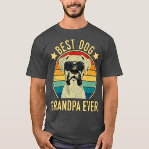 Camiseta Melhor Dia de os pais De Cachorro Vovô Ever Boxer