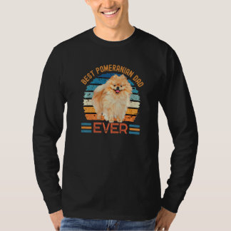 Camiseta Melhor Dia de os pais De Cães De Pai Pomeraniano
