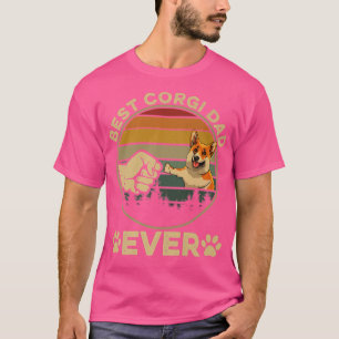 Camiseta Melhor Dia de os pais De Pai Corgi Nunca Vintage