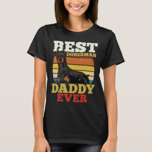 Camiseta Melhor Dia de os pais Pai Doberman Nunca Pai Cacho
