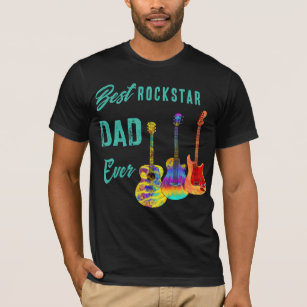Camiseta Melhor Dia de os pais Rockstar