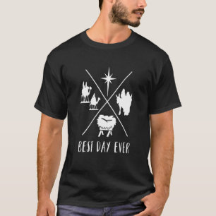 Camiseta Melhor Dia De Todos Os Bebês Jesus Feliz Natal