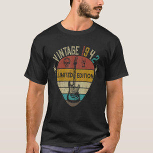 Camiseta Melhor do 80º Aniversário do Guitarrista de 1942