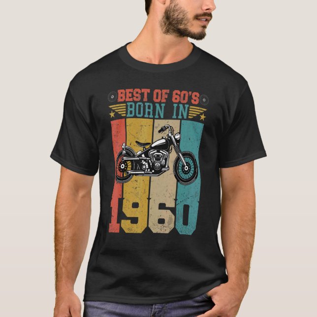 Camiseta Melhor Do Nascer Dos Anos 60 Em Motocicleta B De 1 (Frente)