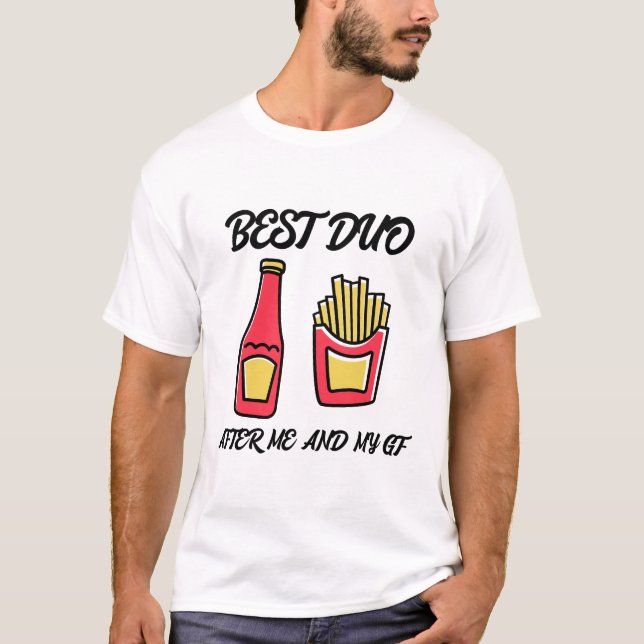 Camiseta Melhor duo atrás de mim e da minha namorada, camis (Frente)