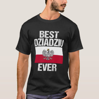 Camiseta Melhor Dziadziu Nunca Avô Polonês Para Bandeira De