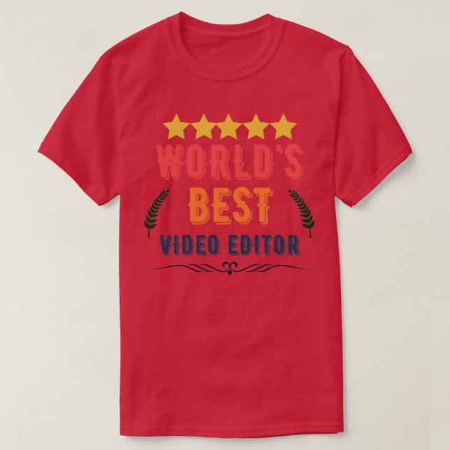 Camiseta Melhor Editor de Vídeo do Worldx27s (Frente do Design)