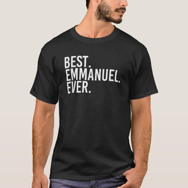 Camiseta MELHOR EMMANUEL SEMPRE ENGRAÇADO Nome Personalizad (Frente)