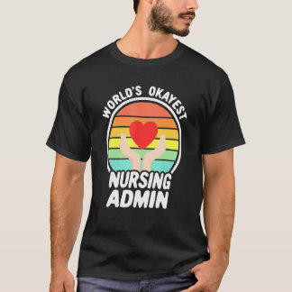 Camiseta Melhor Enfermeira Administrativa Retro do Mundo Ad