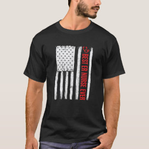 Camiseta Melhor Enfermeira de Sala de Emergência Patriótica