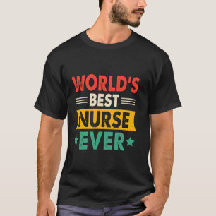 Camiseta Melhor Enfermeira do Mundo Engraçado Retro