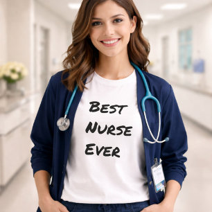 Camiseta Melhor Enfermeira Em Caligrafia