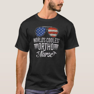 Camiseta Melhor Enfermeira Orto do Mundo Bandeira Americana