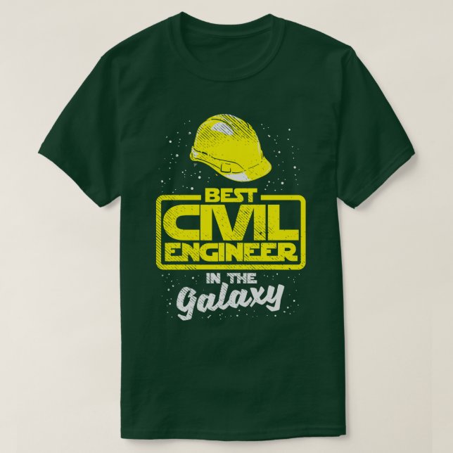 Camiseta Melhor Engenheiro Civil Da Galáxia (Frente do Design)