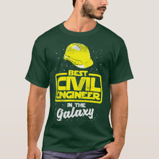 Camiseta Melhor Engenheiro Civil Da Galáxia