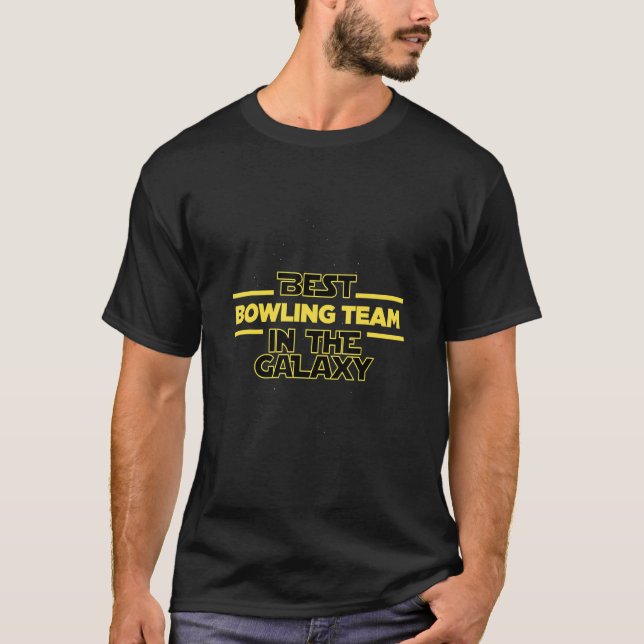 Camiseta Melhor Equipe De Boliches Da Galaxy Bowler Boliche (Frente)