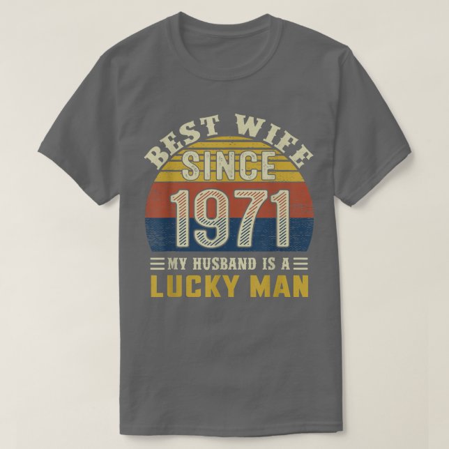 Camiseta Melhor Esposa Desde 1971 51rua Casamento Aniversár (Frente do Design)