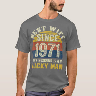Camiseta Melhor Esposa Desde 1971 51rua Casamento Aniversár
