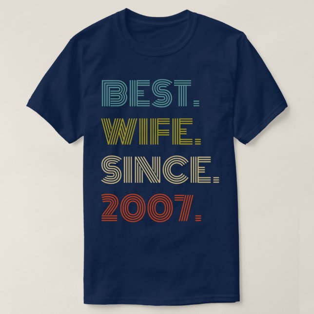 Camiseta Melhor Esposa Desde 2007 (Frente do Design)