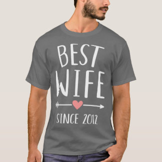 Camiseta Melhor esposa desde 2012 para o 10º aniversário de