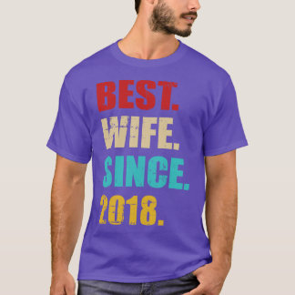Camiseta Melhor esposa desde 2018 para o aniversário de 5 c