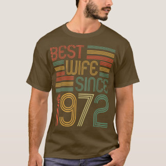 Camiseta Melhor Esposa Desde o 50º aniversário de 1972