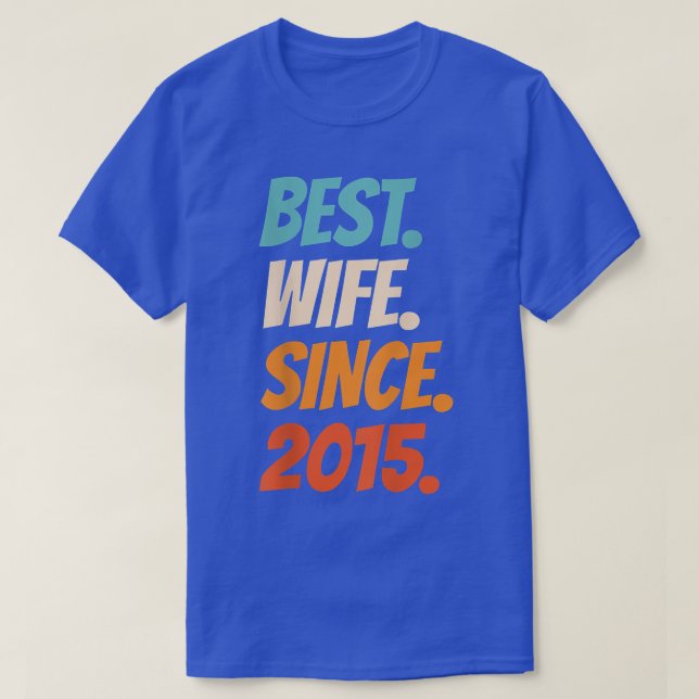 Camiseta Melhor Esposa Desde o aniversário de 7 de casament (Frente do Design)