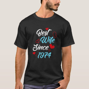 Camiseta Melhor Esposa desde o aniversário de casamento de