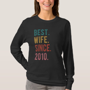 Camiseta Melhor Esposa Desde O Aniversário De Casamento De