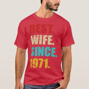 Camiseta Melhor esposa desde o aniversário do casamento de