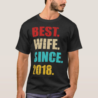 Camiseta Melhor esposa desde o terceiro aniversário de casa