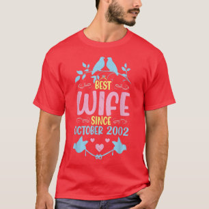 Camiseta Melhor Esposa Desde Outubro de 2009 Casamento Casa
