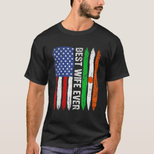 Camiseta Melhor Esposa do Dia de os pais Níger, Retro de Si