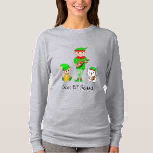 Camiseta Melhor Esquadrão de Elfos de Natal Moderno