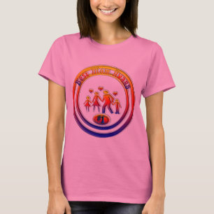 Camiseta Melhor família Rainbow Prêmio da mãe