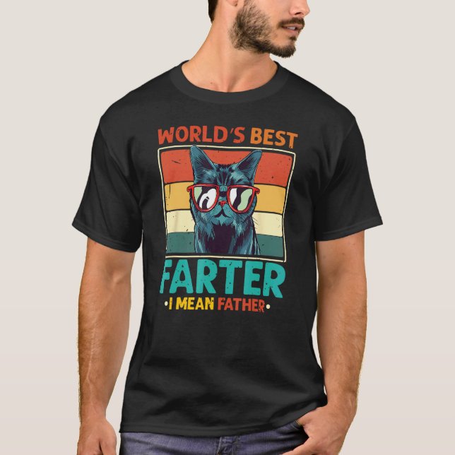 Camiseta Melhor Farto Quer Dizer Melhor Pai Gato M (Frente)