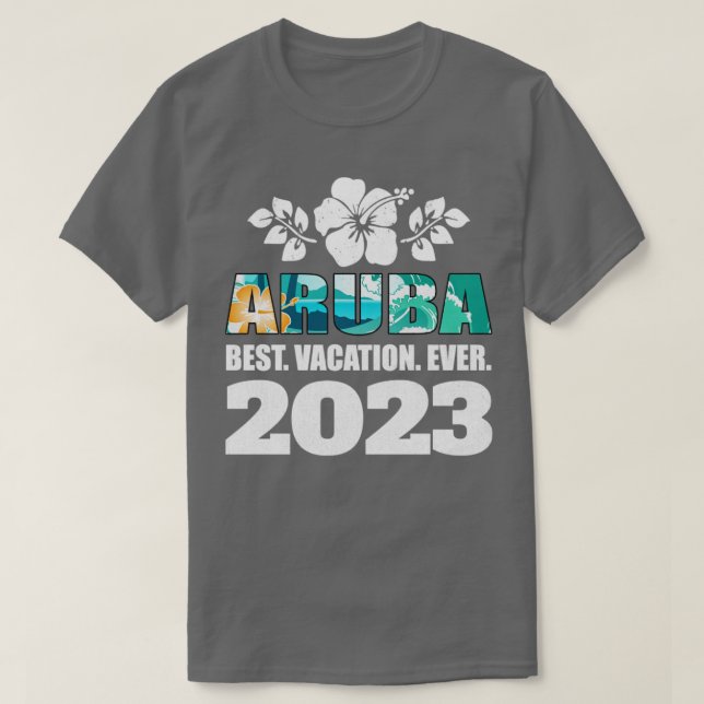 Camiseta Melhor Férias De Aruba Em Vias Familiares De 2023  (Frente do Design)