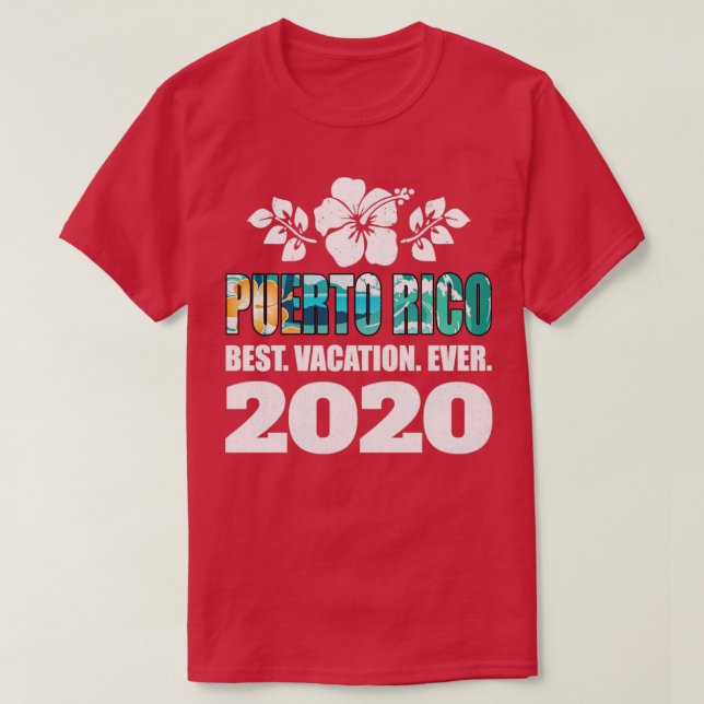 Camiseta Melhor Férias De Porto Rico Desde 2020, Presente D (Frente do Design)