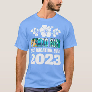 Camiseta Melhor Férias De Porto Rico Em Vias Familiares De 