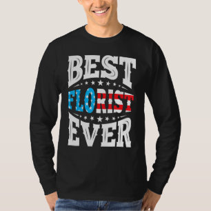Camiseta Melhor Florista Floristas 4 de Julho EUA Ameri