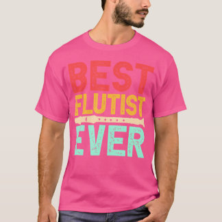 Camiseta Melhor Flutista Flauta de Banda de Marcha Nunca