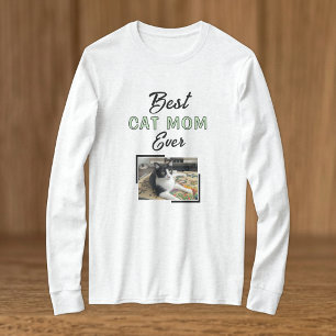 Camiseta Melhor foto de Mãe de Gato preto verde