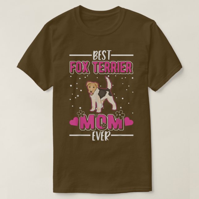 Camiseta Melhor Fox Terrier Mãe De Rapox Terrier Mãe (Frente do Design)