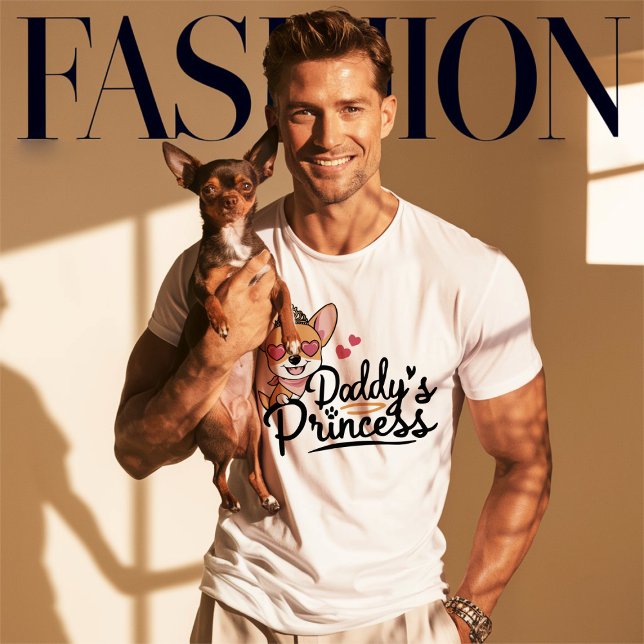 Camiseta Melhor Fronteira de AmigoCollie (Daddy´s princess chihuahua funny cute gift )